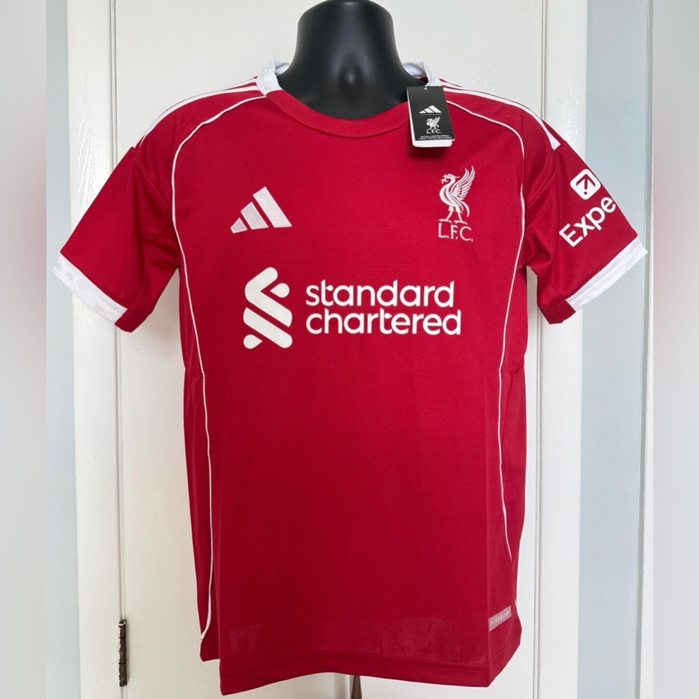 adidas Liverpool FC Red Home Jersey with White Accents